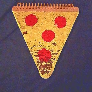 (NEW) Sequin Unused Pizza Notebook